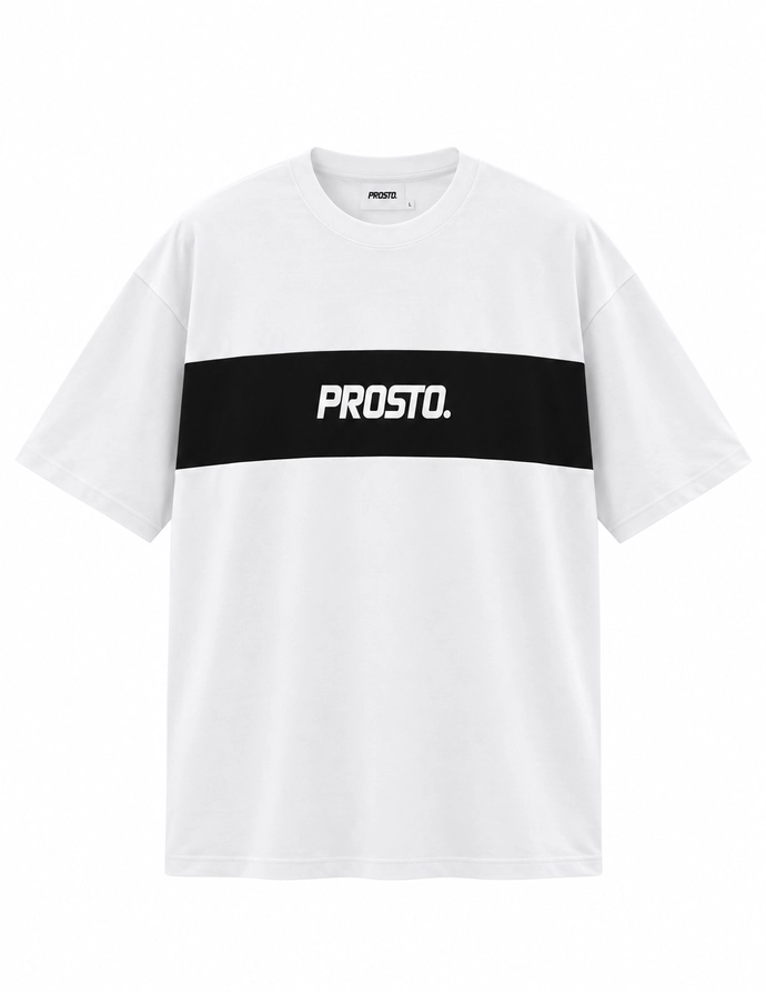 Koszulka męska t-shirt Prosto Root biało/czarna