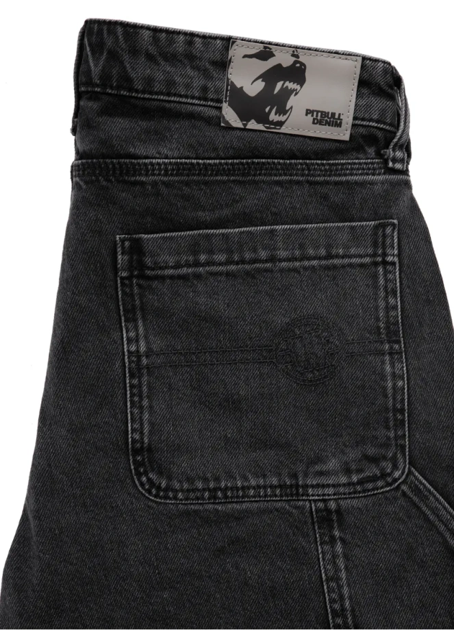 Spodenki szorty jeans męskie Pitbull Carpenter czarme