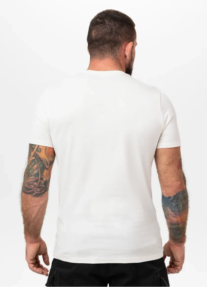 Koszulka męska T-Shirt Pit Bull Pitbull USA CAL Slim Fit biała