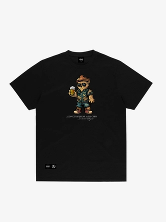 Koszulka męska t-shirt Środowisko Miejskie Alcotourist Bear czarna