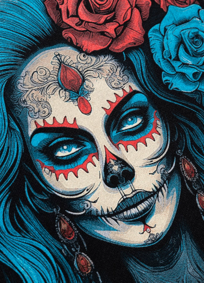 Bluza damska z kapturem oversize Pitbull Pit Bull Santa-Mu hooded czarna