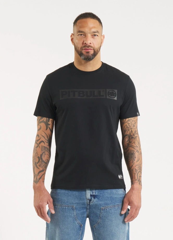 Koszulka męska T-Shirt Pitbull Hilltop czarna all black