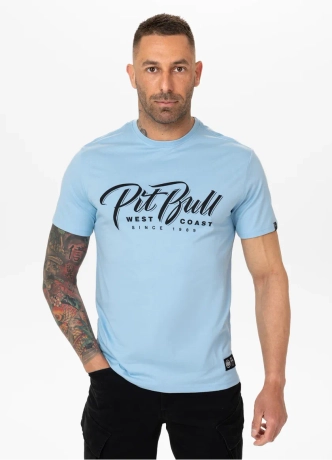Koszulka męska T-Shirt Pit Bull Pitbull El Jeffe jasno niebieska