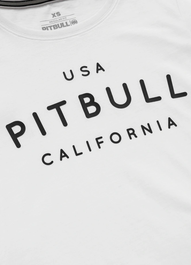 Koszulka t-shirt damska Pit Bull Pitbull USA CAL biała