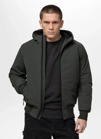 Kurtka zimowa męska Pit Bull Softshell York oliwkowa zielona