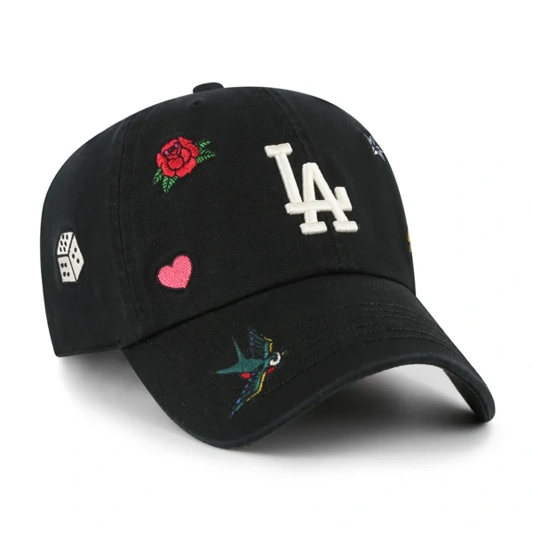 Czapka z daszkiem 47 Brand Los Angeles Dodgers Multi Scatter Clean Up czarna