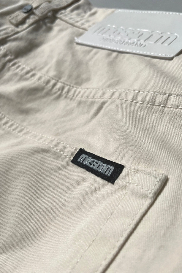 Spodnie męskie Mass Denim Slang Baggy Fit kremowe