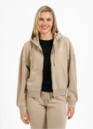 Bluza damska Pit Bull Manzanita Pitbull hooded zip beżowa