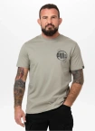 Koszulka męska T-Shirt Pit Bull Pitbull SD Stamp szara oliwkowa