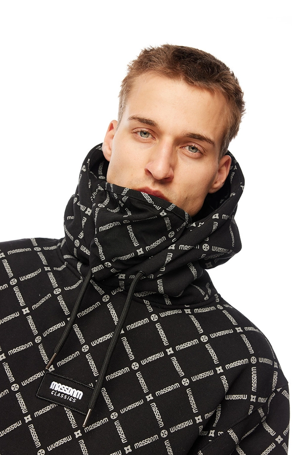 Bluza męska z kapturem Mass Dnm Monogram czarna