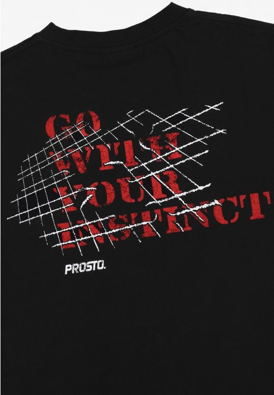 Koszulka męska t-shirt oversize Prosto Instinct czarna