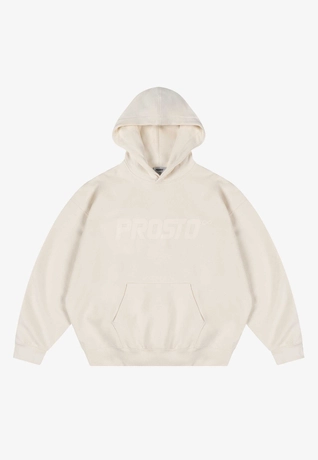 Bluza męska z kapturem Prosto Big Log Infinity kremowa