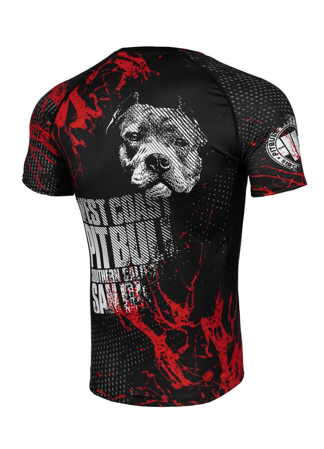 Koszulka rashguard Pit Bull Shortsleeve Blood Dog II 24 czarna