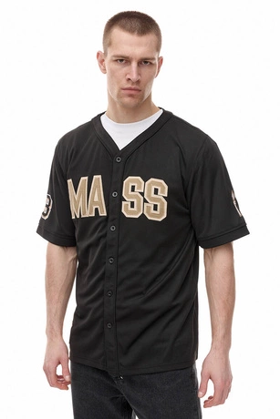 Koszula męska Mass Dnm Club Mesh Baseball Shirt czarna