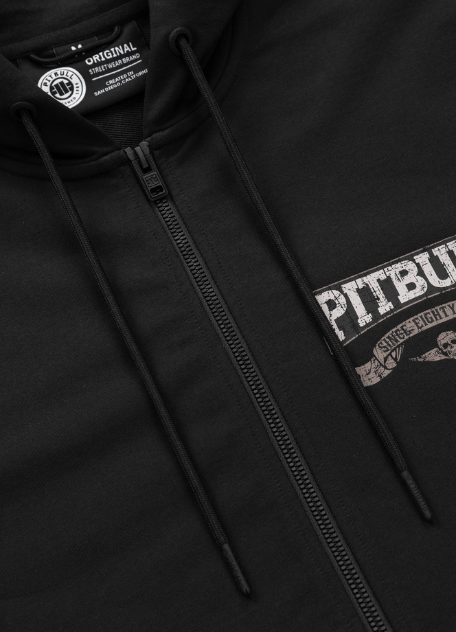 Bluza męska z kapturem Pitbull Pit Bull Troublemaker ZIP czarna