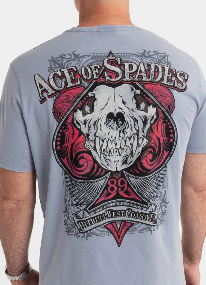 Koszulka męska T-Shirt Pit Bull Pitbull Denim Washed Ace Of Spades II niebieska