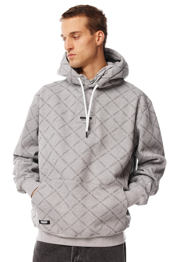 Bluza męska z kapturem Mass Dnm Monogram szara