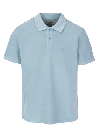 Koszulka męska Polo Pitbull Pique Small Logo Washed niebieska