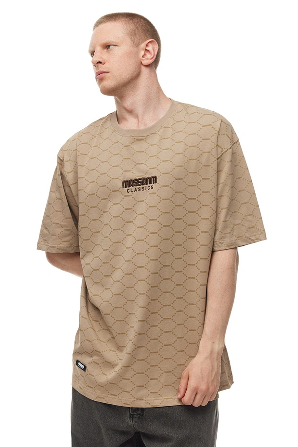 Koszulka męska t-shirt Mass Dnm Biarritz beżowa