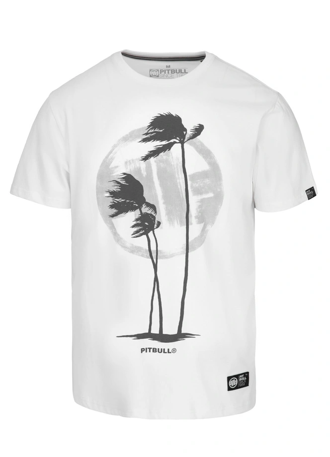Koszulka męska T-Shirt Pit Bull Palms biała