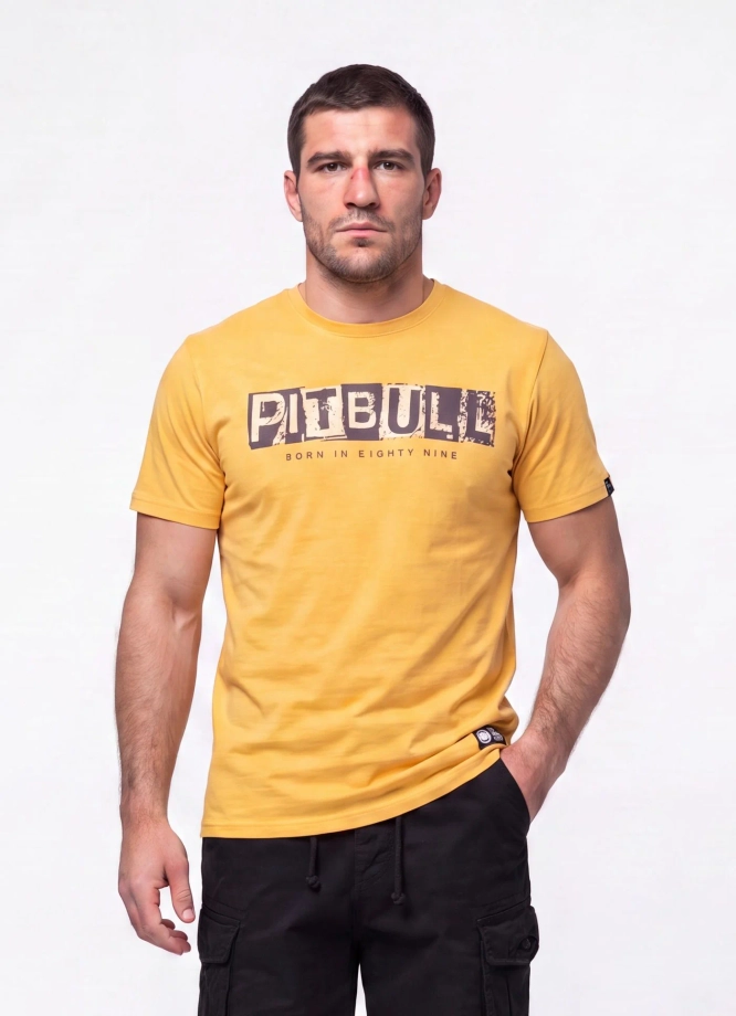 Koszulka męska T-Shirt Pitbull West Coast Blacky żółty