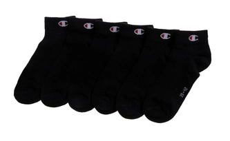 Skarpety Champion 6pk Quarter Socks czarne