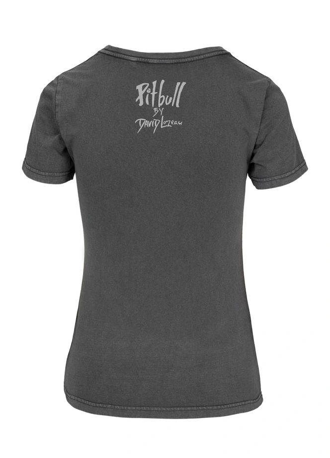 Koszulka damska T-shirt Pit Bull DoubleTrouble sprany szary