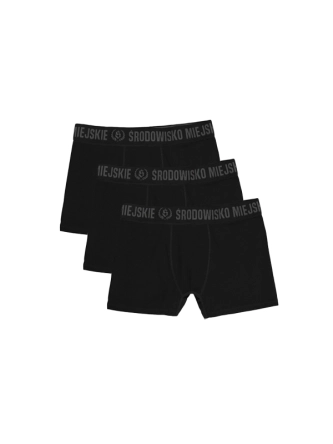 Bokserki męskie Środowisko Miejskie Classic zestaw 3Pack czarne/szare
