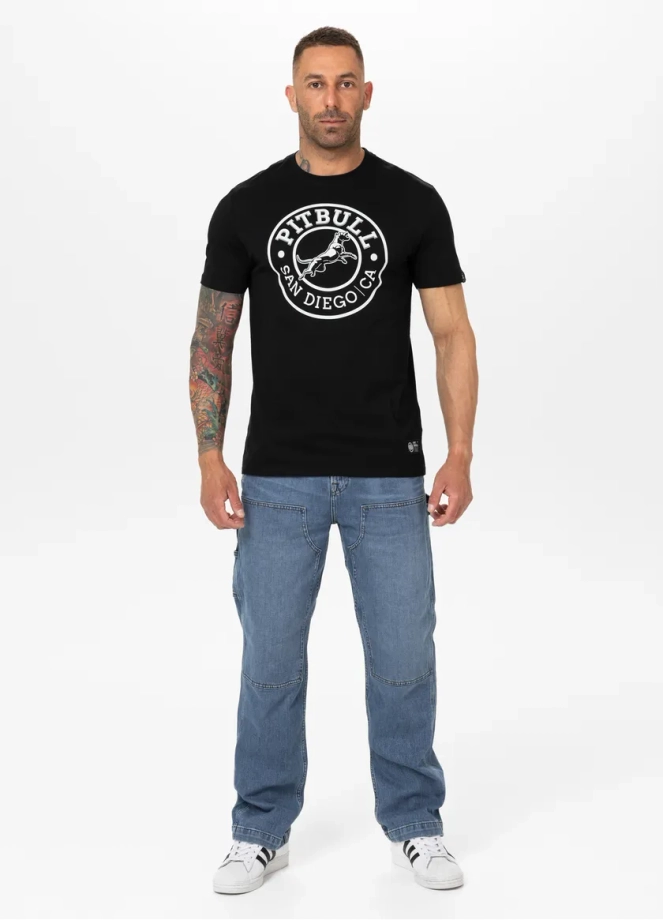 Koszulka męska T-Shirt Pit Bull Pitbull San Diego CA czarna