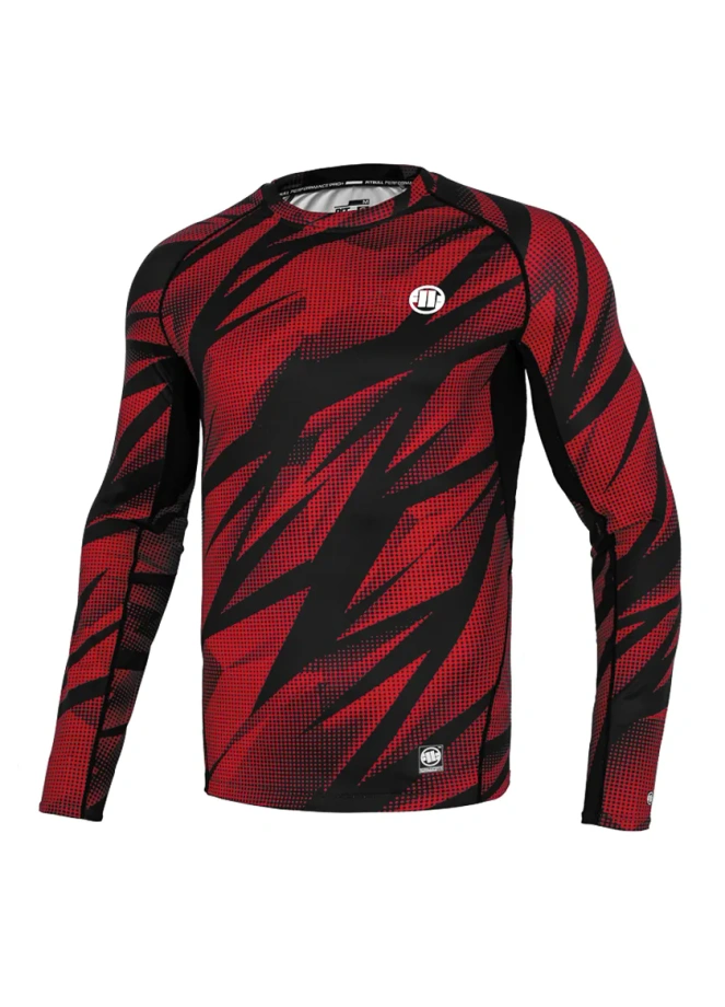 Koszulka męska rashguard Pit Bull Pitbull Longsleeve Dot Camo II czerwona