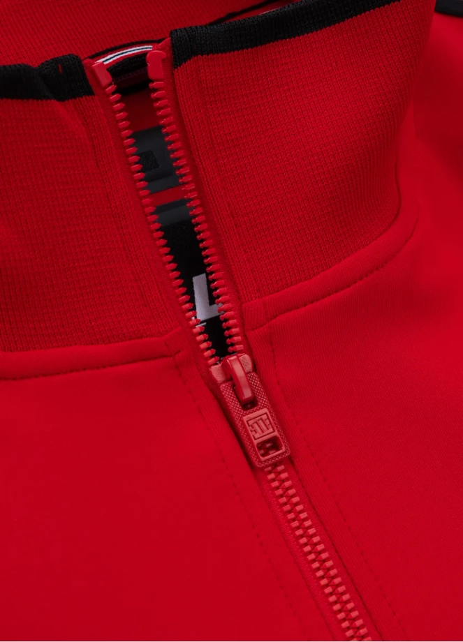 Bluza męska rozpinana Pit Bull Oldschool Nelson czerwona