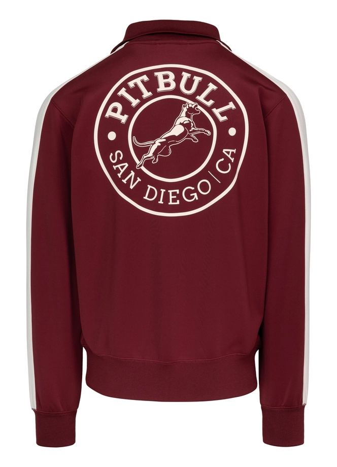 Bluza męska rozpinana Pit Bull San Diego CA burgundowa