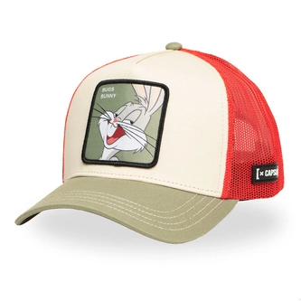 Czapka z daszkiem Capslab Looney Tunes Bugs Bunny kremowo/czerwona