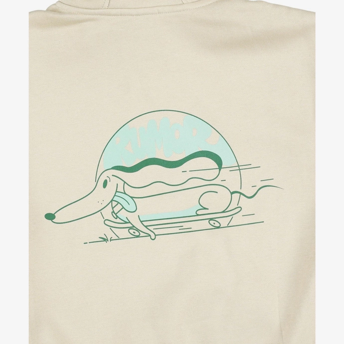 Bluza dziecięca z kapturem Prosto Kids Hot-Dog hoodie beżowa