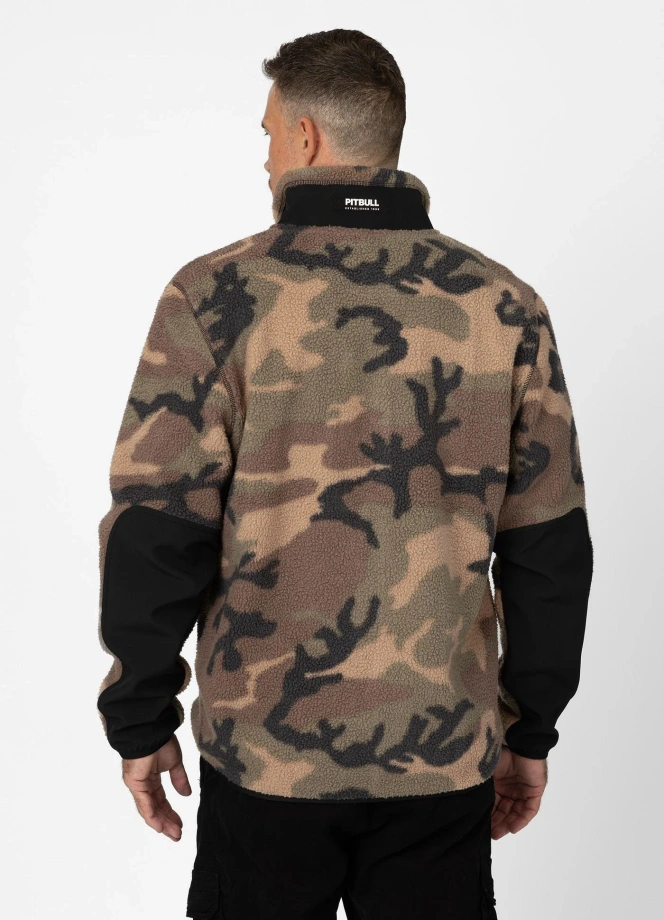 Bluza męska polarowa rozpinana Pit Bull Joyner woodland camo