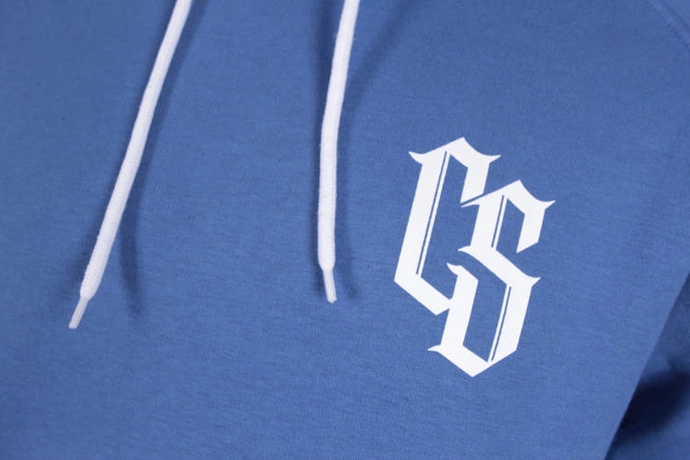 Bluza męska z kapturem Ciemna Strefa CS Reglan Sleeves hooded niebieska