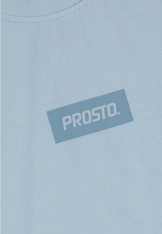 Koszulka męska t-shirt oversize Prosto Box 2.0 jasno niebieska
