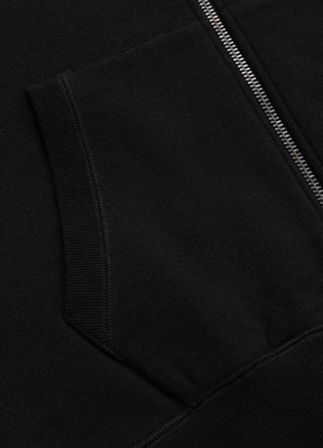 Bluza męska rozpinana z kapturem Pit Bull Hilltop czarno/czarna