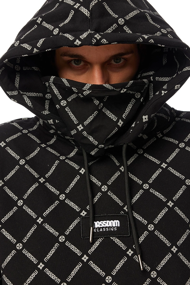 Bluza męska z kapturem Mass Dnm Monogram czarna