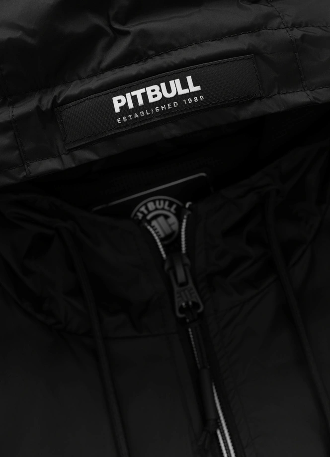 Kurtka męska wiosenna przejściowa Pit Bull Athletic Logo wiatrówka czarna
