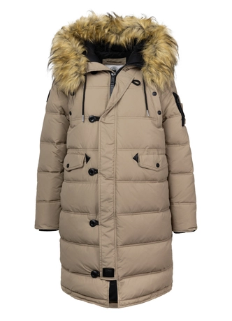 Kurtka damska zimowa parka Pit Bull Queenston beżowa