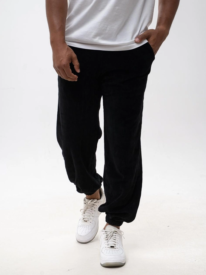 Spodnie męskie sztruksowe Jogger Jigga Wear Cord czarne