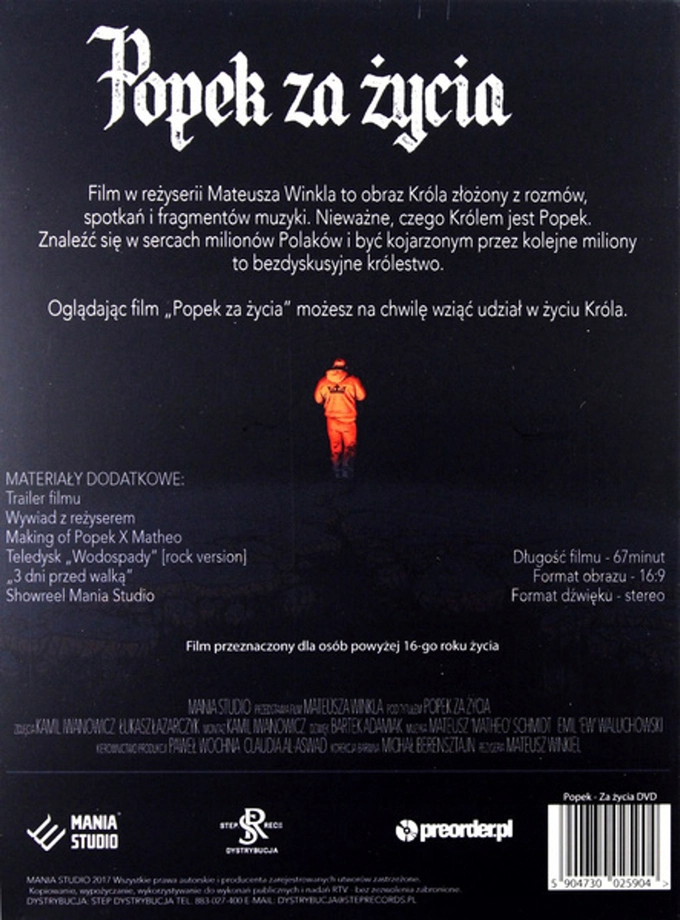 Płyta DVD Popek "Za życia"