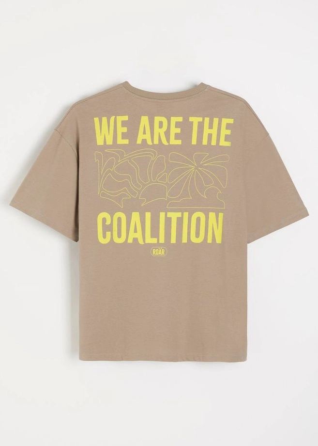 Koszulka męska t-shirt Coalition CLTN T Neon beżowa
