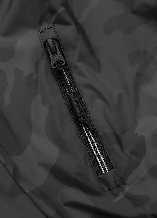 Kurtka męska wiosenna przejściowa Pit Bull Athletic Logo wiatrówka czarna camo