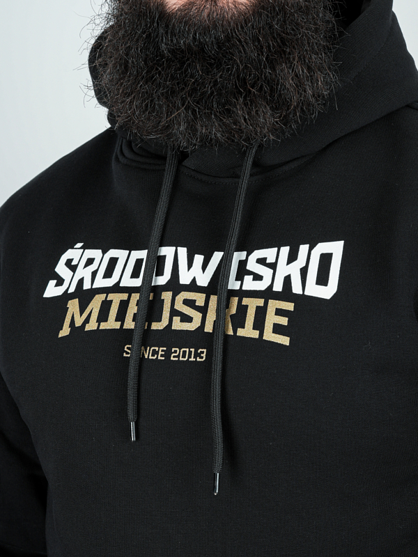 Bluza męska z kapturem Środowisko Miejskie ŚM Mordka czarna