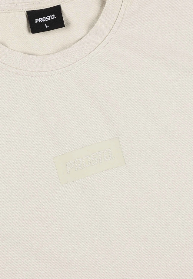 Koszulka męska t-shirt oversize Prosto Box 2.0 beżowa