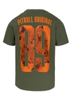 Koszulka męska T-Shirt Pitbull Eighty Nine Dog oliwkowa zielona