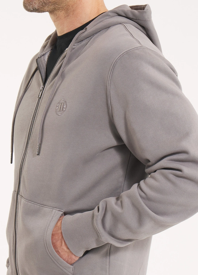 Bluza męska z kapturem Pitbull Pit Bull Lancaster 2 ZIP Washed szara