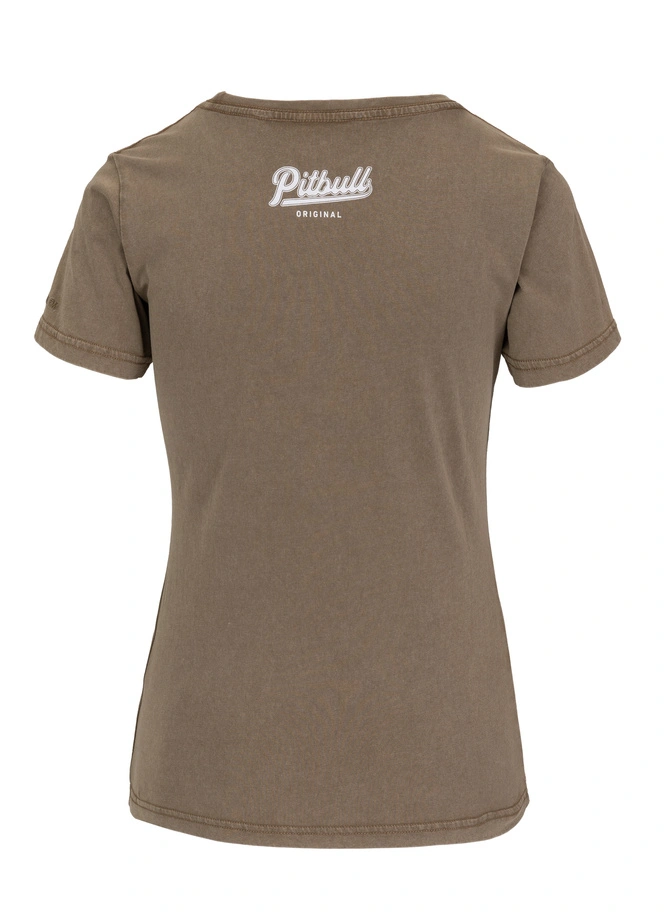 Koszulka damska T-shirt Pit Bull Angel Logo coyote brązowa